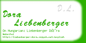 dora liebenberger business card